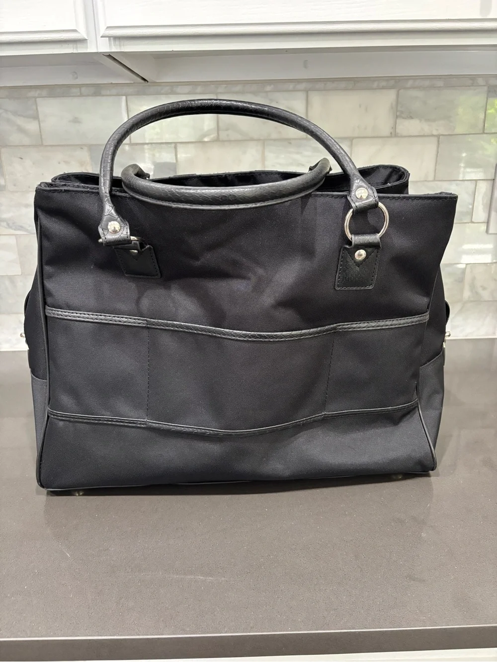GUESS Black Duffel Travel Bag with Tag